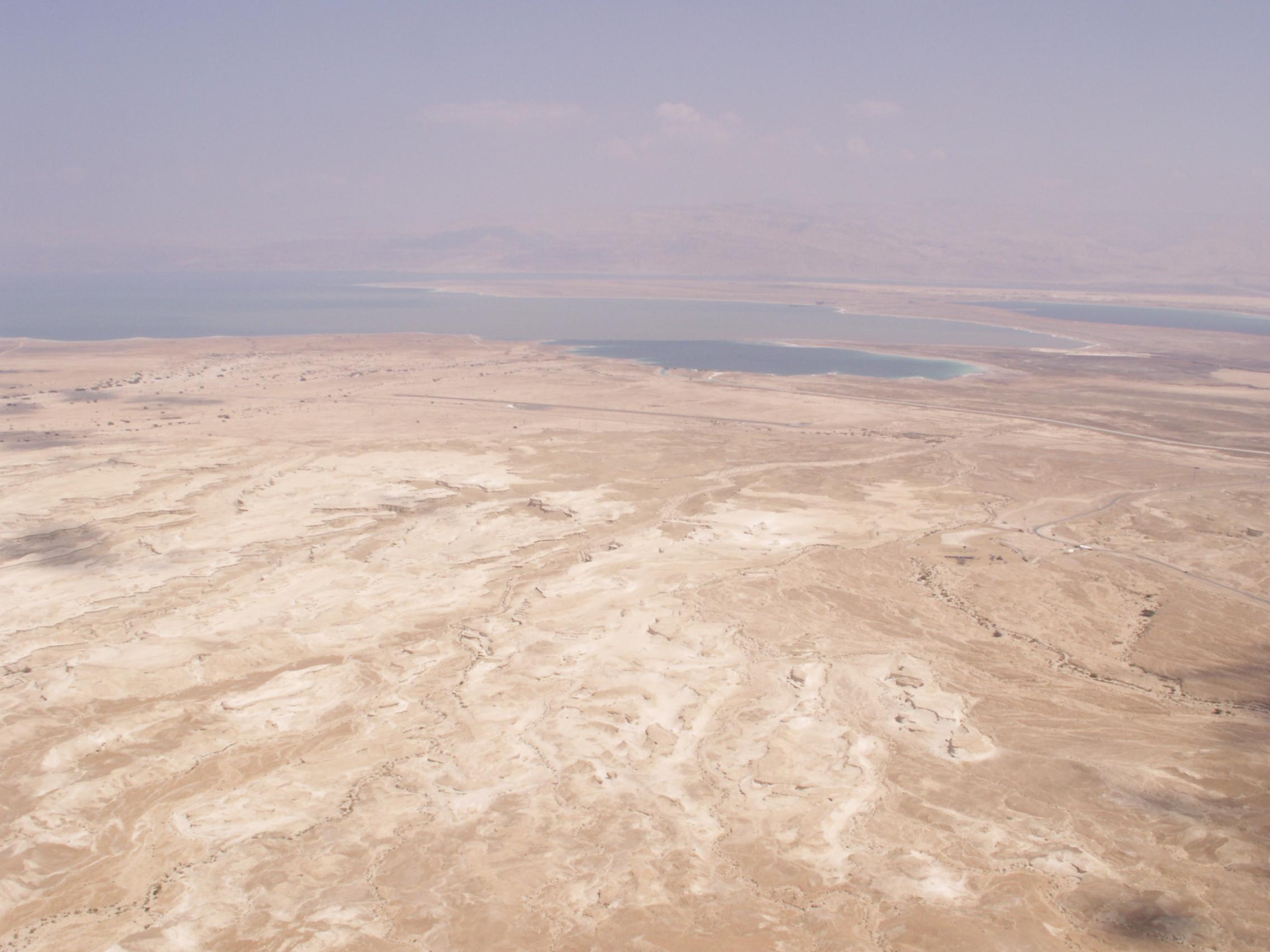 Blick von Masada zum Toten Meer